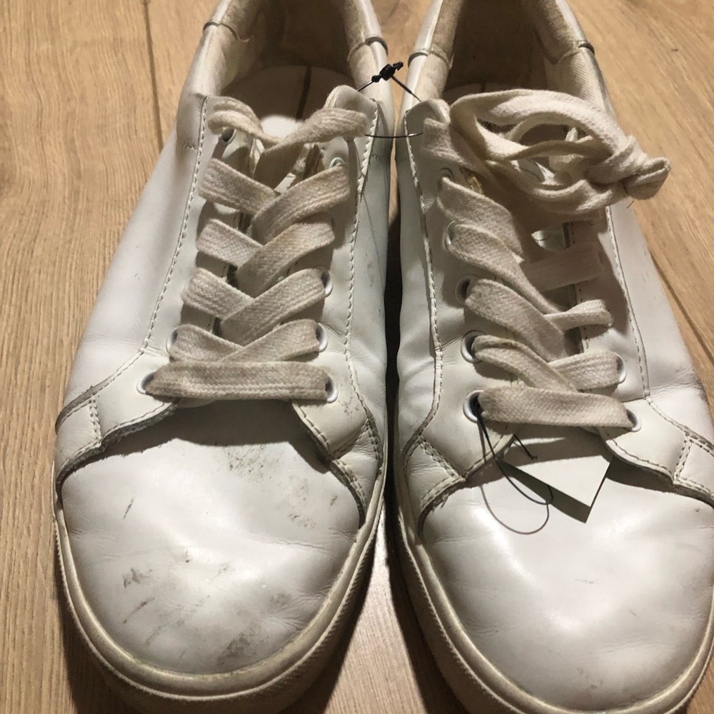 Sam Edelman White Leather Sneakers
